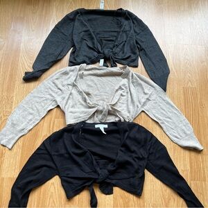 Crop tie tops bundle of 3